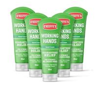 O'Keeffe's Working Hands, tubetti da 80 ml (confezione da 5) - Crema mani per mani estremamente secche e screpolate | Aumenta istantaneamente i livelli di umidità, crea uno strato protettivo e