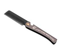 Okeeyseda 1 Pz Nero Uomo Pieghevole Tasca Pettine un PP Denti Districante Capelli Barba Pettine Manico nel Metallo Pieghevole Pettine Pettine Baffi Viso