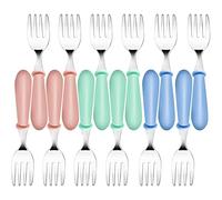 Okeeyseda 12 Pezzi Forchette per Bambini Utensili per Bambini, Forchette per Bambini nel Acciaio Inossidabile, per Bambini per Bambini per Auto Alimentazione