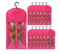 Okeeyseda 12PCS Porta Parrucca Porta Parrucca Porta Parrucca con Gancio Porta Extension per Capelli Porta Parrucca per Riporre Extension per Capelli