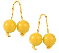 Okeeyseda 2 Coppie di Kit di Palle Ritmiche Aslatua Shaker Strumento Shaker Rattle Set Kit per Bambini Adulti Matrimoni Feste Classe Musicale Giallo