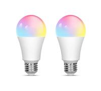 Okeeyseda 2 Pezzi Tuya Smart E27 Smart Bulb, Lampadina WIFI Dimmerabile, Controllata da RGBCW A Risparmio Energetico, Regolazione 'Intensità e del Colore 18W