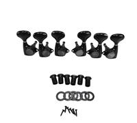 Okeeyseda 6 Pezzi Piccoli Bottoni A Coda di Pesce con Ingranaggi Sigillati, Meccaniche per Chitarra Acustica Ed Elettrica, Nere