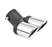 Okeeyseda Car Universal 63Mm Acciaio Inossidabile Doppia Uscita Marmitta Marmitta Coda Marmitta Punta del Silenziatore Nero Grigliato