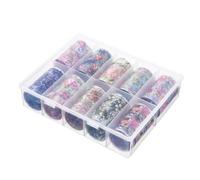 Okeeyseda Cartine per Unghie Colorate Botaniche - 1 Scatola/10 Rotoli di con Stampa Floreale, Decalcomanie Ispirate Alle Stelle per Nail Art