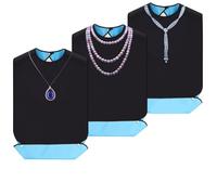 Okeeyseda Confezione da 3 Bavaglini per Adulti Lavabili per Anziani, Bavaglino per L'Allattamento con Raccoglibriciole, Protezioni Impermeabili per Indumenti per Adulti