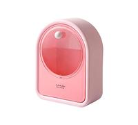 Okeeyseda Fissato al Muro Dischetti di Cotone Contenitore Bagno Organizzatore Plastica Tampone di Cotone Tampone Contenitore Cosmetico, Rosa