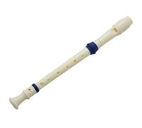 Okeeyseda Gli studenti di plastica 8 fori Soprano Recorder Flute Beige Blu con Pulizia Bastone