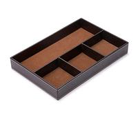 Okeeyseda Organizzatore per Cassetti da Scrivania Un 4 Slot, Divisore nel Pelle PU per Forniture per Ufficio Collezione di Valori e Accessori Scopo Vassoio per Desktop()