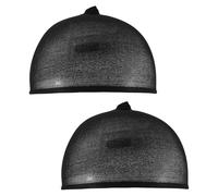 Okeeyseda Parrucca di Lusso Cap Net per Tessere 2 Pezzi/Pacco Parrucca di Capelli Nets Stretch Mesh Cap Cap per Parrucche Formato Libero(Nero)