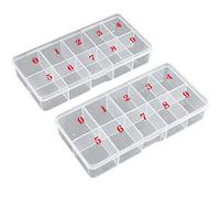 Okeeyseda Scatola per Punte di Unghie Vuota Organizzatore di Punte di Unghie Scatola per Unghie Spazi di Stoccaggio Caso Contenitore Scatola per Unghie Griglia Box