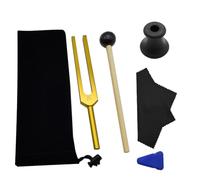 Okeeyseda Set di Diapason RE A 417 HZ, In Lega di Alluminio Dorato, per Mantenere Corpo, Mente e In