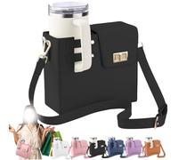 OKESYO Borsa Stanley Cup, 40 oz per Stanley Cup, Stanley Cup Accessori per la maggior parte delle bottiglie d'acqua, Stanley Cup Borsa con scomparto e tracolla regolabile (nero)