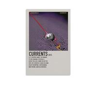 OKFPLM Currents by Tame Impala, Poster su tela, stile retrò, decorazione asiatica vintage, decorazione per camera da letto e soggiorno, 30 x 45 cm, senza cornice