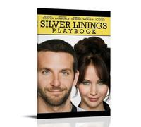 OKFPLM Silver Linings Playbook 2012 - Poster su tela stile retrò asiatico, decorazione artistica da parete per camera da letto e soggiorno, 20 x 30 cm, con cornice