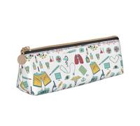 OKFSTY Abstraction Biology Chemistry4 - Astuccio portatile in pelle con design classico triangolare, con grande capacità di archiviazione, bianco, Taglia unica, Astuccio per trucchi