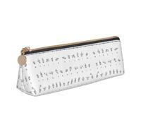OKFSTY Astuccio portatile in pelle con design triangolare classico della lingua dei segni dell'alfabeto con grande capacità di archiviazione, bianco, Taglia unica, Astuccio per trucchi