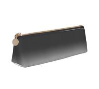 OKFSTY Astuccio portatile in pelle dal design classico triangolare dal bianco al nero con grande capacità di archiviazione, bianco, Taglia unica, Astuccio per trucchi