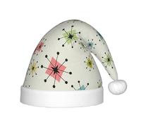 OKFSTY Atomic Stars - Cappello natalizio per bambini, motivo retrò, multiuso, per feste ed eventi festivi