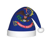 OKFSTY Cappello natalizio per bambini, con bandiera del Nord Dakota, multiuso, per feste ed eventi festivi