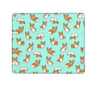 OKFSTY Corgi, tappetino per mouse spesso e confortevole, con bordo bloccato, grande base in gomma antiscivolo, tappetino da scrivania per ufficio