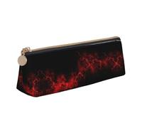 OKFSTY Explosion Burst - Astuccio portatile in pelle con design classico triangolare, con grande capacità, colore: rosso e nero, bianco, Taglia unica, Astuccio per trucchi