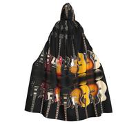 OKFSTY Mantello con cappuccio per chitarra elettrica, costume da festa in maschera, mantello con cappuccio, per abbigliamento gotico medievale rinascimentale