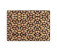 OKFSTY Moquette 80x58 della flanella di stampa dei hot dog dell'alimento di divertimento in, tappeto antiscivolo pronto per l'inverno per il balcone della camera da letto, assorbente durevole