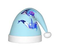 OKFSTY Orca Killer Whale Cappello di Natale per bambini, cappello di Babbo Natale multiuso per feste ed eventi festivi