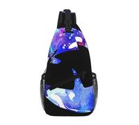 OKFSTY Orca Killer Whale Stampa Cross Chest Bag Diagonalmente Carino Stampe Adatto per Uomini Escursioni All'aperto Viaggi Quotidiani Viaggi Lunghi, Nero , Taglia unica