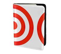 OKFSTY Porta passaporto con stampa di bersaglio di design personalizzato in pelle bovina stampata porta passaporto da viaggio 14 cm, Nero , Taglia unica