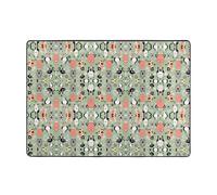 OKFSTY Tappeto in flanella con stampa di gatti dei cartoni animati, 203 x 137 cm, tappeto antiscivolo pronto per l'inverno, per camera da letto, balcone, assorbente e durevole