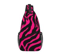 OKFSTY Zebra, tigre, leopardo, rosa, stampa a croce, stampa diagonale, carina, adatta per uomini, escursionismo, viaggi, viaggi, lunghi viaggi, Nero , Taglia unica