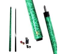 OKHEALING Stecca da biliardo in fibra di carbonio T700, 142 cm, XTC, punta da 12 mm, accessori da biliardo 1/2 giunto, fatta a mano, dritta, per 8-Ball/9-Ball, 510-567 g (VERDE)