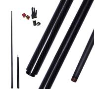 OKHEALING Stecca da Biliardo Professionale T700 in Fibra di Carbonio 145 cm, connettore a 8 Denti in Acciaio Inox, Testa Piccola 3/4 per tavoli da Biliardo, Sport del Biliardo