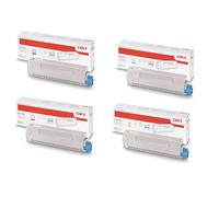 Oki Original 45862840, 45862839, 45862838, 45862837 - Kit toner (nero, ciano, giallo, magenta), compatibile MC853/MC873/MC883