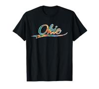 Okie Oklahoma State Tie Dye Vintage Varsity Maglietta