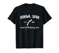 Okinawa Giappone EST 1879 Terra del sol Levante Paese Cuore Maglietta