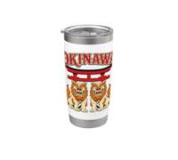 Okinawa, Giappone: I Cani Shisa E I Leoni Guardiani Bicchiere termico in acciaio inox doppia parete