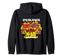 Okinawa Giapponese Shisa Guardian Lion Mitologia Giappone Felpa con Cappuccio
