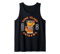 Okinawa Kume Shisa Lion Giappone Anime Otaku Kanji Souvenir Canotta