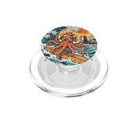 Okinawa Samurai Skull Octopus Summer Surf Wave Art PopSockets PopGrip per MagSafe