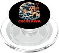 Okinawa Shisa giapponese Kanji Lion Retro Anime Giappone Souvenir PopSockets PopGrip per MagSafe