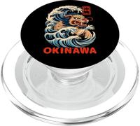 Okinawa Shisa giapponese Kanji Lion Retro Anime Giappone Souvenir PopSockets PopGrip per MagSafe