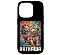 Okinawa Shisa Lions Giappone Kanji Anime Otaku Souvenir Custodia per iPhone 14 Pro