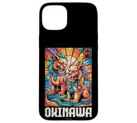 Okinawa Shisa Lions Giappone Kanji Anime Otaku Souvenir Custodia per iPhone 15 Plus