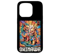 Okinawa Shisa Lions Giappone Kanji Anime Otaku Souvenir Custodia per iPhone 15 Pro