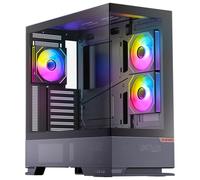 Okinos Aqua 6 Infinity, Case PC ATX, 3 ventole Infinity ARGB PWM da 120 mm preinstallate, supporto radiatore da 360 mm, design galleggiante, porta Type-C da 10 Gbps, case per computer con vista