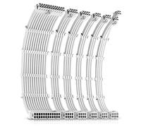 Okinos Cavi PSU, prolunga PC, 16 AWG 24 pin ATX / 4 + 4 pin EPS / 8pin PCI-E / 6pin PCI-E PSU, lunghezza 30 cm, con pettini, bianco