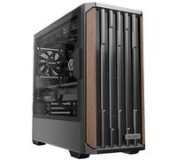 Okinos Custodia per PC in vero legno di noce, supporto radiatore da 360 mm sulla parte superiore, 4 ventole PWM da 120 mm preinstallate, custodia ATX con porta di tipo C, pannello laterale magnetico